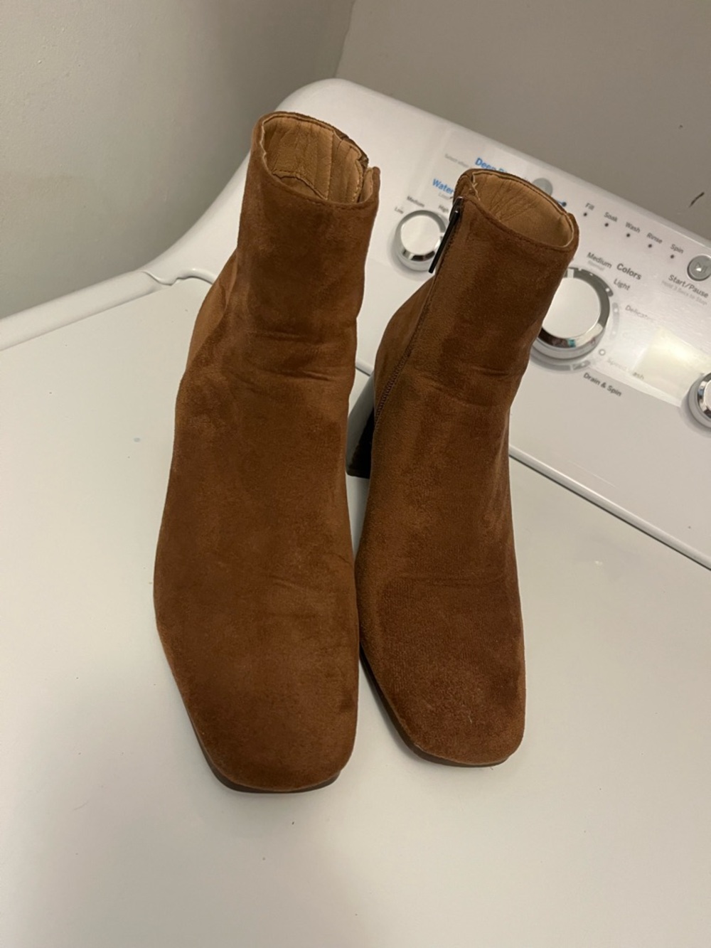 Women's Suede Ankle Boots in Brown